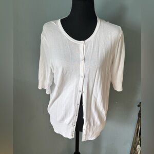 Ann Taylor Cardigan white sz L
